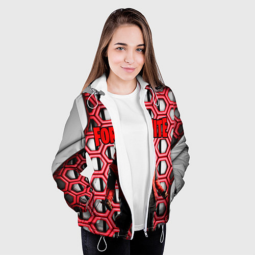 Женская куртка FORTNITE ФОРТНАЙТ / 3D-Белый – фото 3