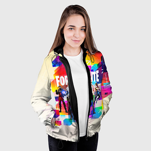 Женская куртка FORTNITE / 3D-Черный – фото 3