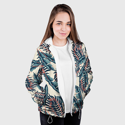 Женская куртка Тихие тропики / 3D-Белый – фото 3