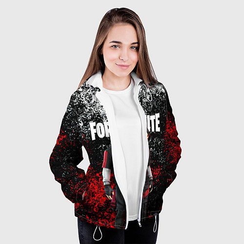Женская куртка IKONIK FORTNITE / 3D-Белый – фото 3
