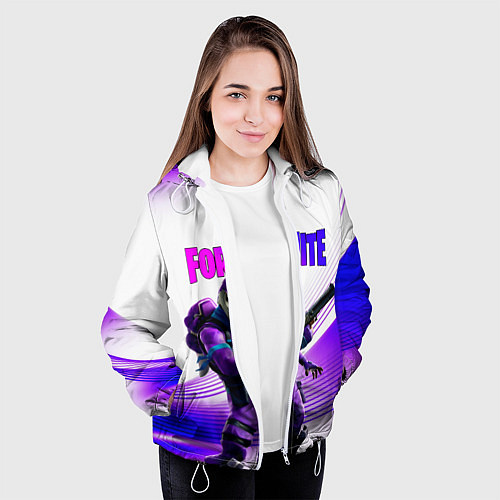 Женская куртка FORTNITE / 3D-Белый – фото 3