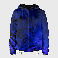 Куртка с капюшоном женская Листья, цвет: 3D-черный