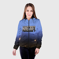 Куртка с капюшоном женская Minecraft, цвет: 3D-черный — фото 2