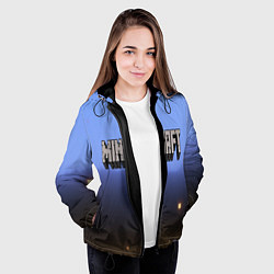 Куртка с капюшоном женская Minecraft, цвет: 3D-черный — фото 2