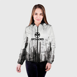 Куртка с капюшоном женская Cyberpunk 2077 Arasaka, цвет: 3D-черный — фото 2