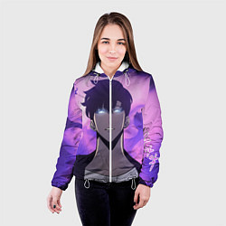 Куртка с капюшоном женская Поднятие уровня в одиночку, цвет: 3D-белый — фото 2