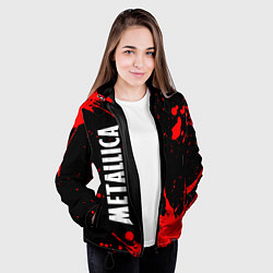 Куртка с капюшоном женская METALLICA МЕТАЛЛИКА, цвет: 3D-черный — фото 2