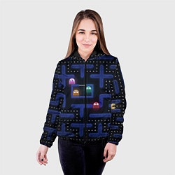 Куртка с капюшоном женская Pacman, цвет: 3D-черный — фото 2