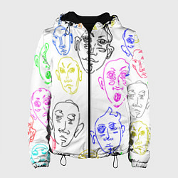 Женская куртка Цветные лица