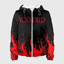 Куртка с капюшоном женская YOU DIED, цвет: 3D-белый