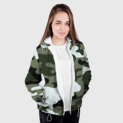 Куртка с капюшоном женская Camouflage 2, цвет: 3D-белый — фото 2