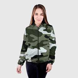 Куртка с капюшоном женская Camouflage 2, цвет: 3D-черный — фото 2