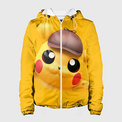 Куртка с капюшоном женская Pikachu Pika Pika, цвет: 3D-белый