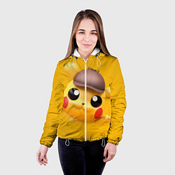 Куртка с капюшоном женская Pikachu Pika Pika, цвет: 3D-белый — фото 2
