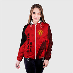 Куртка с капюшоном женская MANCHESTER UNITED, цвет: 3D-белый — фото 2