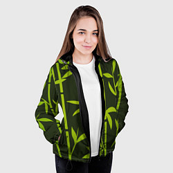 Куртка с капюшоном женская Бамбук, цвет: 3D-черный — фото 2