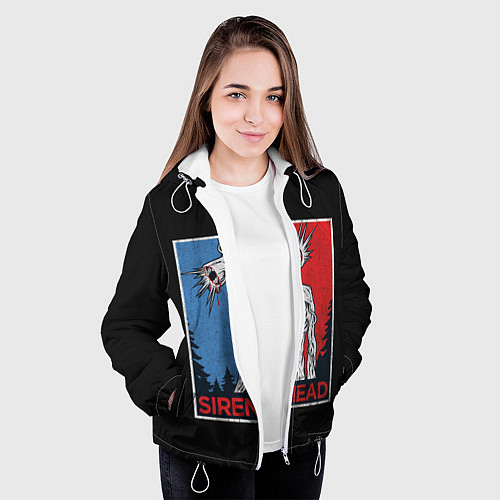 Женская куртка Сиреноголовый / 3D-Белый – фото 3