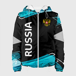 Куртка с капюшоном женская RUSSIA, цвет: 3D-белый