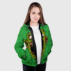Куртка с капюшоном женская Зомби, цвет: 3D-черный — фото 2