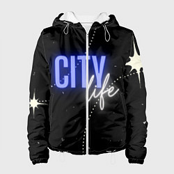 Куртка с капюшоном женская City life, цвет: 3D-белый