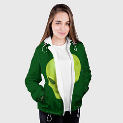 Куртка с капюшоном женская Пришелец, цвет: 3D-белый — фото 2