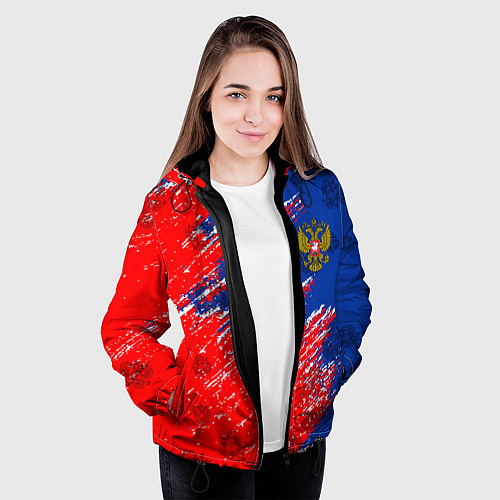 Женская куртка Патриот России / 3D-Черный – фото 3