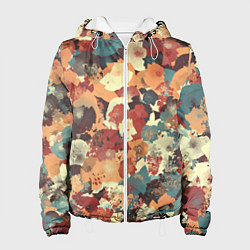 Куртка с капюшоном женская Осенние цвета, цвет: 3D-белый