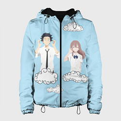 Куртка с капюшоном женская Форма голоса, цвет: 3D-черный