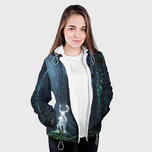 Женская куртка Олень / 3D-Белый – фото 3