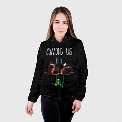 Куртка с капюшоном женская AMONG US, цвет: 3D-черный — фото 2