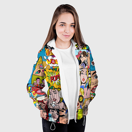 Женская куртка Pop Art / 3D-Белый – фото 3