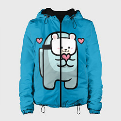 Куртка с капюшоном женская Nyan Cat Among Us, цвет: 3D-черный