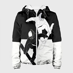Куртка с капюшоном женская Сноубордисты, цвет: 3D-белый