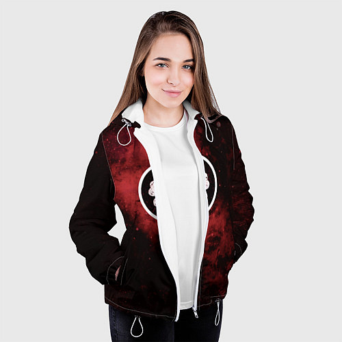 Женская куртка Черный клевер / 3D-Белый – фото 3