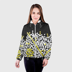 Куртка с капюшоном женская GRAFFITY, цвет: 3D-белый — фото 2