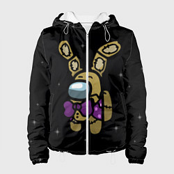 Куртка с капюшоном женская AMONG US, цвет: 3D-белый