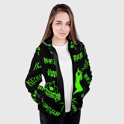Женская куртка KIZARU HAUNTED FAMILY / 3D-Черный – фото 3