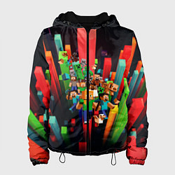 Куртка с капюшоном женская MINECRAFT GAME S, цвет: 3D-черный