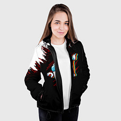 Куртка с капюшоном женская Among Us, цвет: 3D-черный — фото 2
