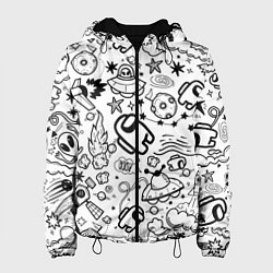 Куртка с капюшоном женская AMONG US, цвет: 3D-черный