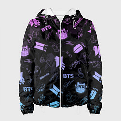 Куртка с капюшоном женская BTS, цвет: 3D-белый