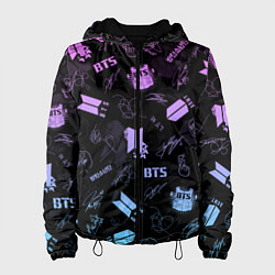 Куртка с капюшоном женская BTS, цвет: 3D-черный