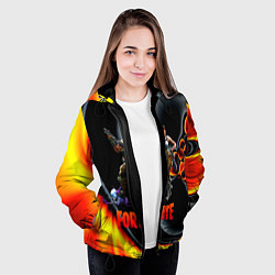 Куртка с капюшоном женская FORTNITE S, цвет: 3D-черный — фото 2