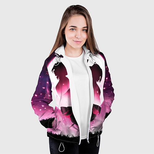 Женская куртка Столп Бабочки / 3D-Белый – фото 3