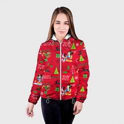 Куртка с капюшоном женская Mickey & Minnie pattern, цвет: 3D-белый — фото 2