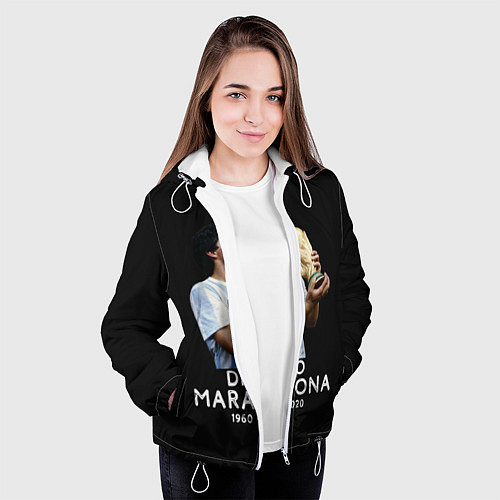 Женская куртка Diego Maradona / 3D-Белый – фото 3