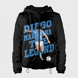 Куртка с капюшоном женская Diego Maradona, цвет: 3D-черный