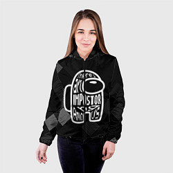 Куртка с капюшоном женская Among Us W Plain, цвет: 3D-черный — фото 2