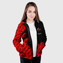 Куртка с капюшоном женская AMONG US - Impostor, цвет: 3D-черный — фото 2