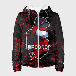 Куртка с капюшоном женская AMONG US, цвет: 3D-белый